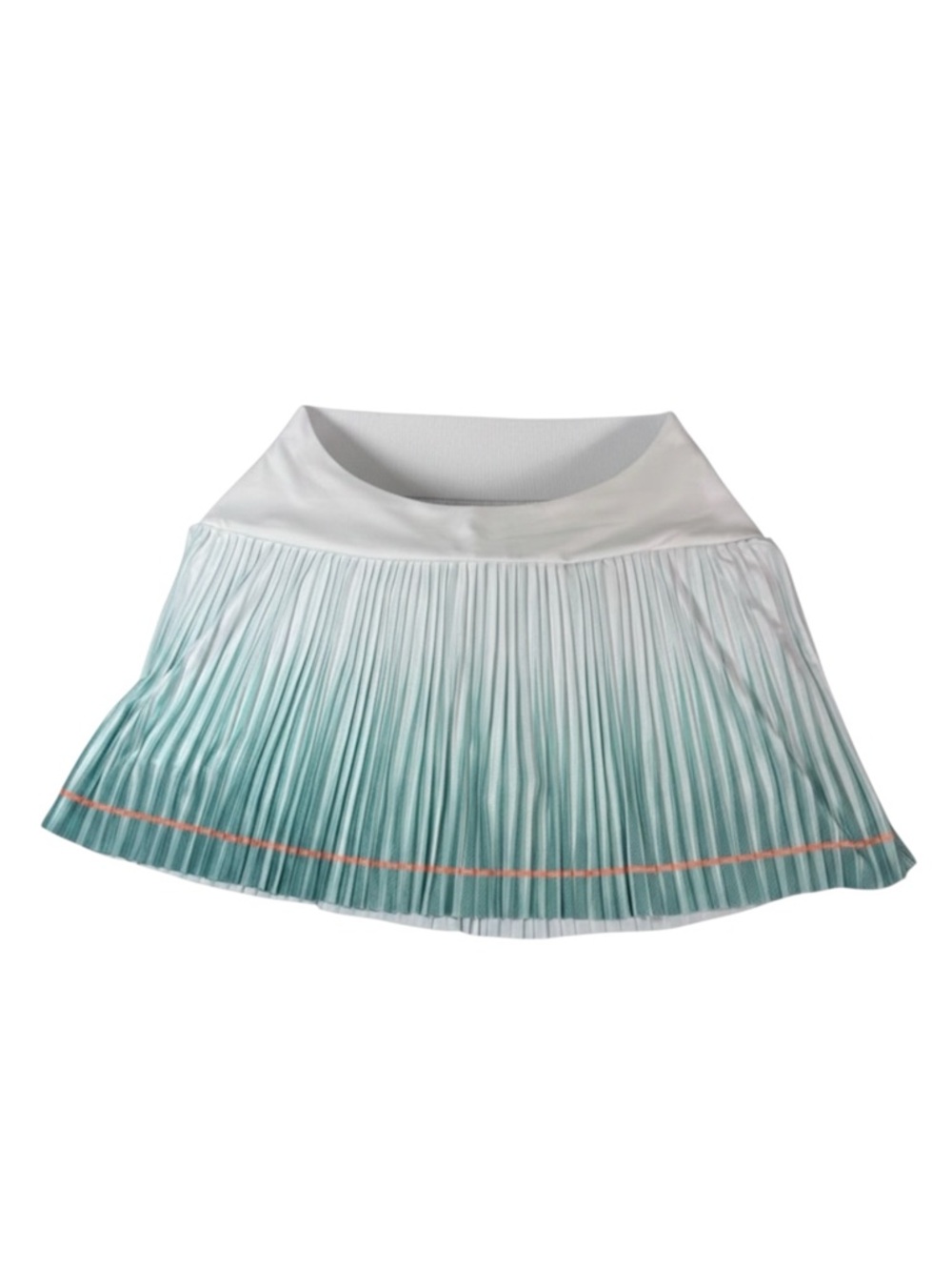 K-Swiss Pleated Tennis Skort White Aqua Ombre Athletic Skirt Shorts Size M NWT